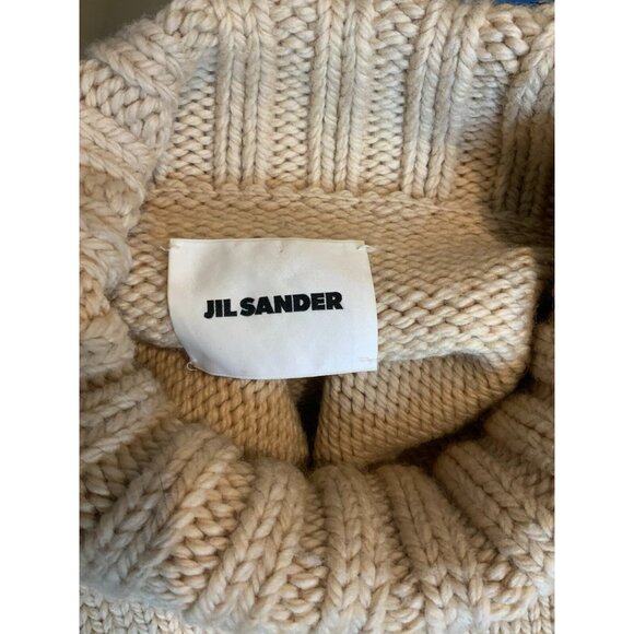 Jil Sander Oatmeal Tan Dickey Turtleneck Sweater Vest, One Size - Picture 4 of 4